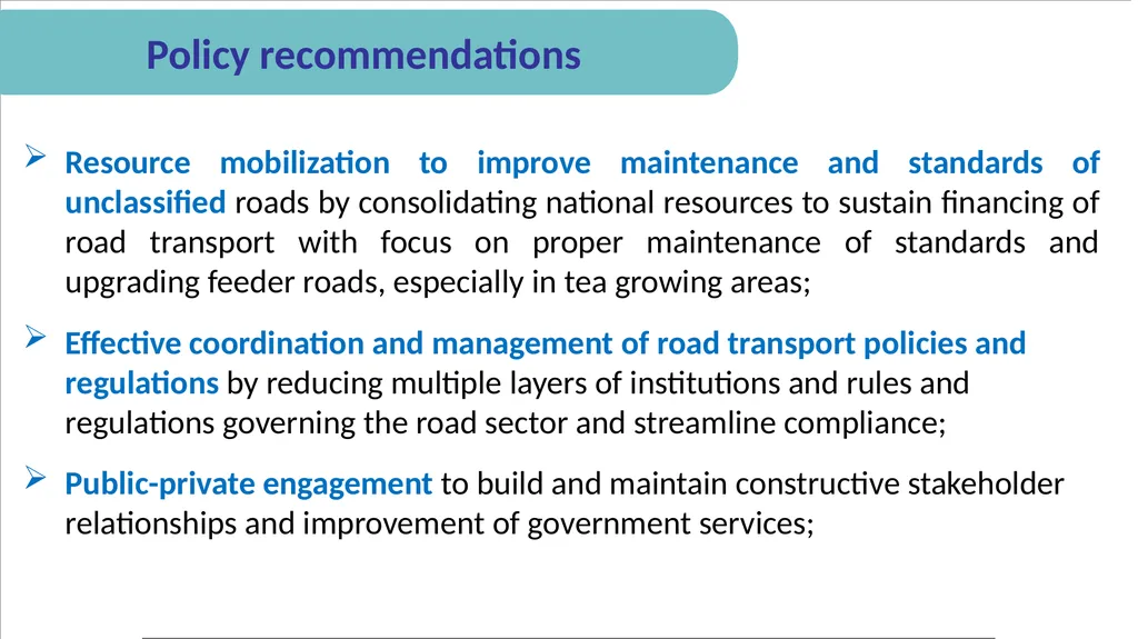 Examining Road Transport Services in Kenya: A Case - slide 18 of 20
