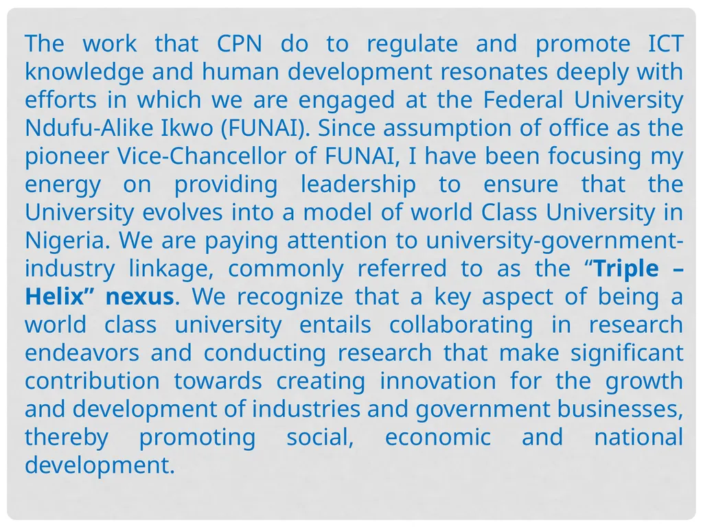 A Speech Delivered at the CPN 2014 Information - slide 3 of 28