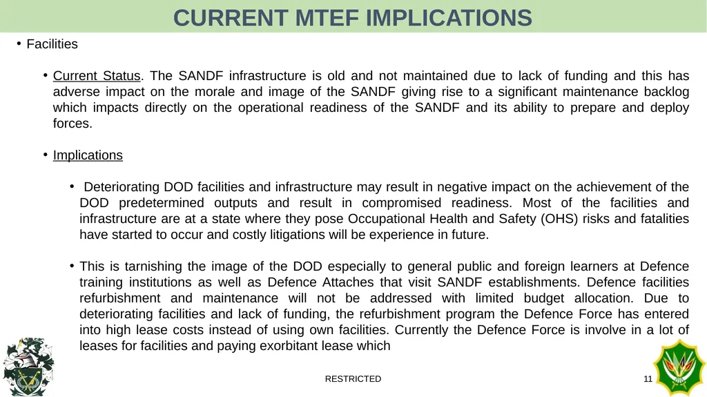 BUDGET REDUCTIONS TRENDS RESTRICTED 1 Personnel - slide 11 of 14