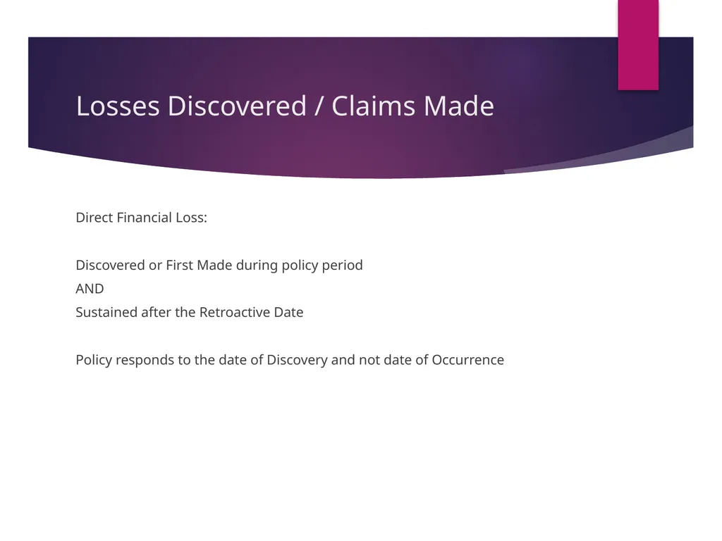 Insurance Claims Workshop Financial Lines Claims - slide 31 of 56