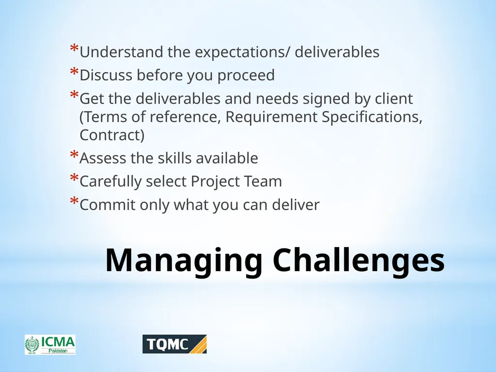 Ghulam Mustafa Qazi, FCMA Vice President ICMA - slide 17 of 50