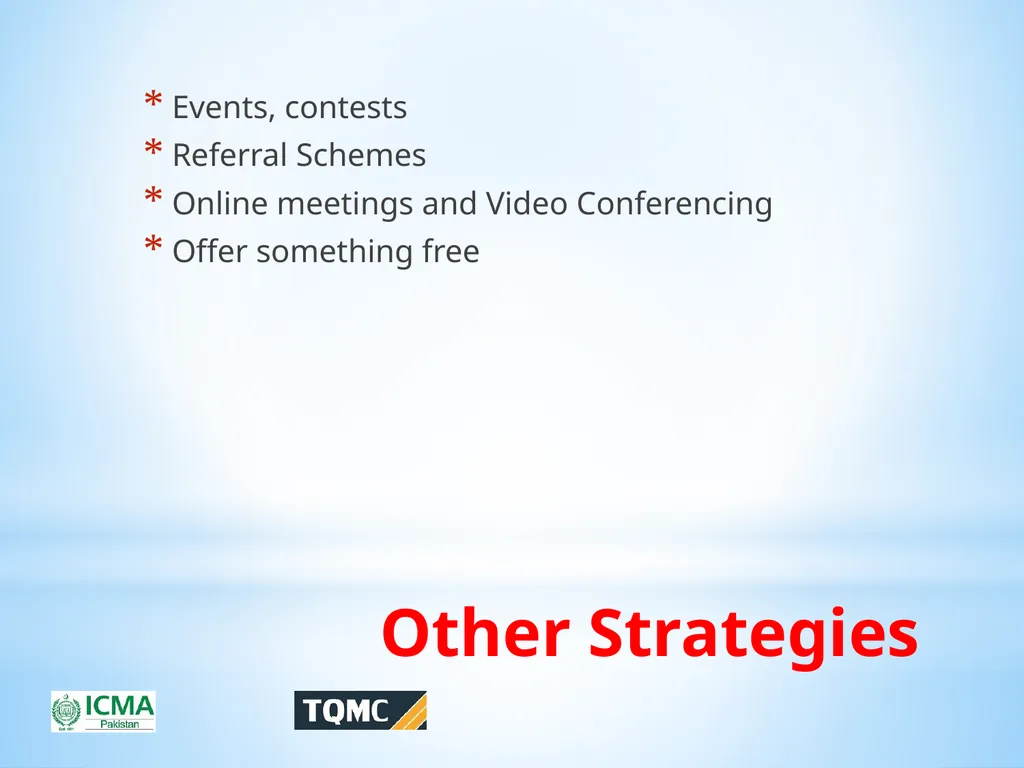 Ghulam Mustafa Qazi, FCMA Vice President ICMA - slide 42 of 50