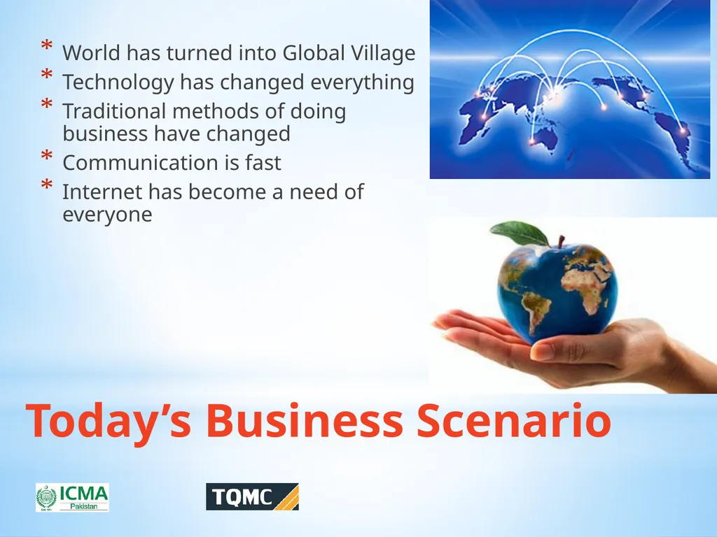 Ghulam Mustafa Qazi, FCMA Vice President ICMA - slide 2 of 50