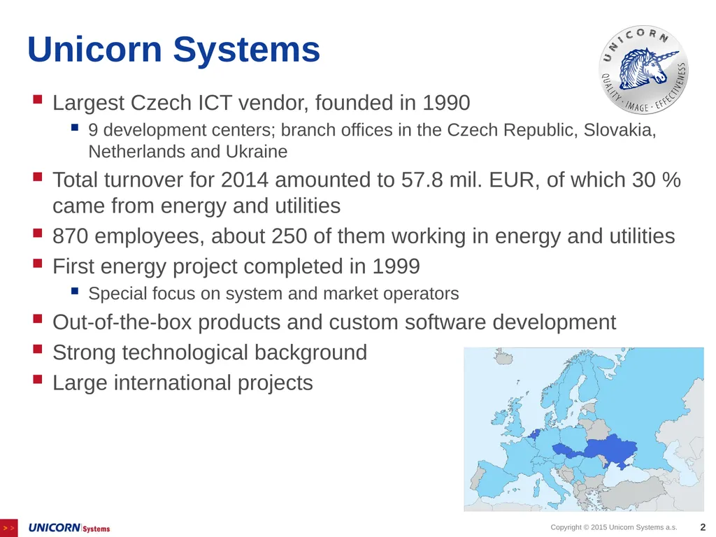 Unicorn Systems NL Miroslav Hašek, Managing - slide 2 of 5