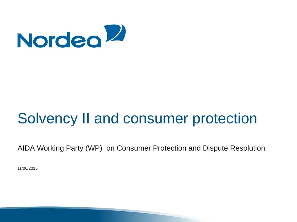 Consumer Protection Working Party Meeting Sponsor - slide 2 of 13