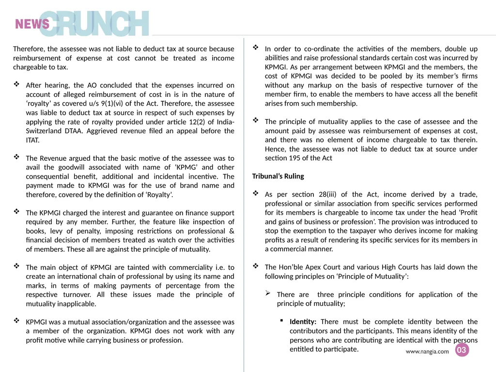 WHAT'S INSIDE... Direct Tax International Tax - slide 3 of 12