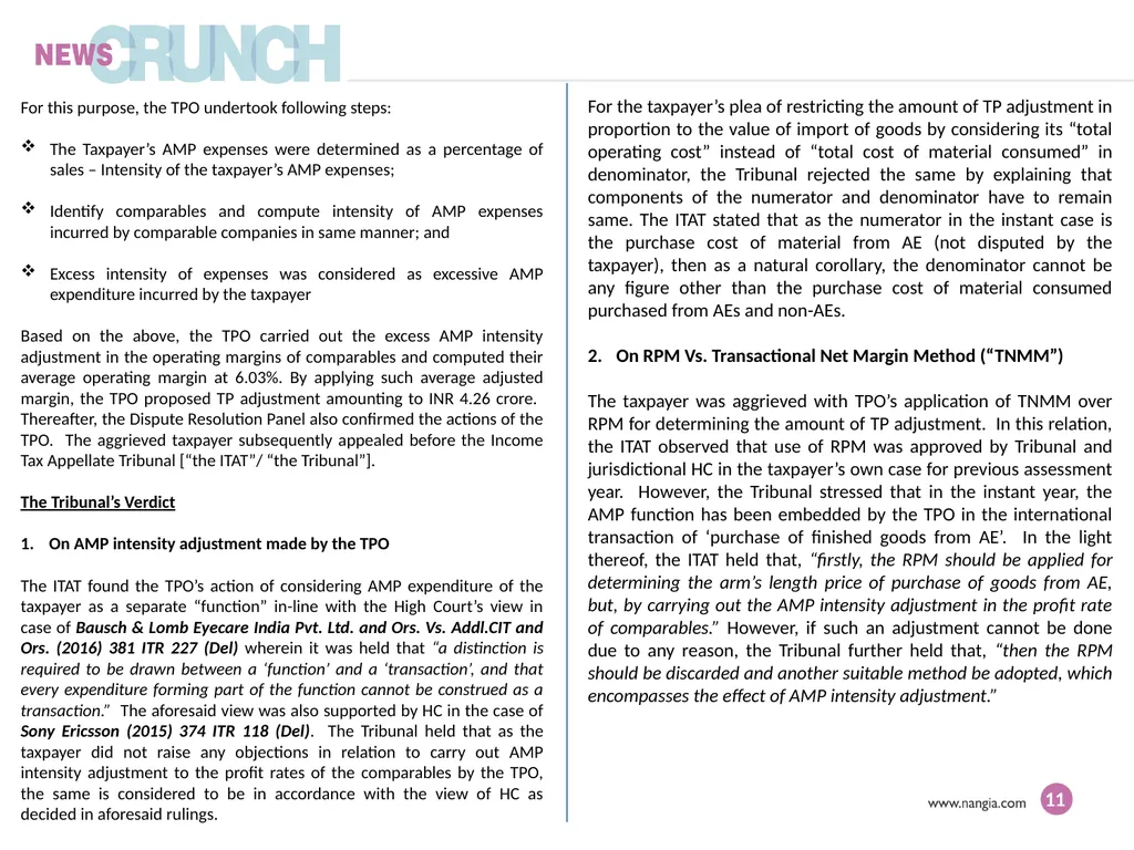 WHAT'S INSIDE... Direct Tax International Tax - slide 11 of 12