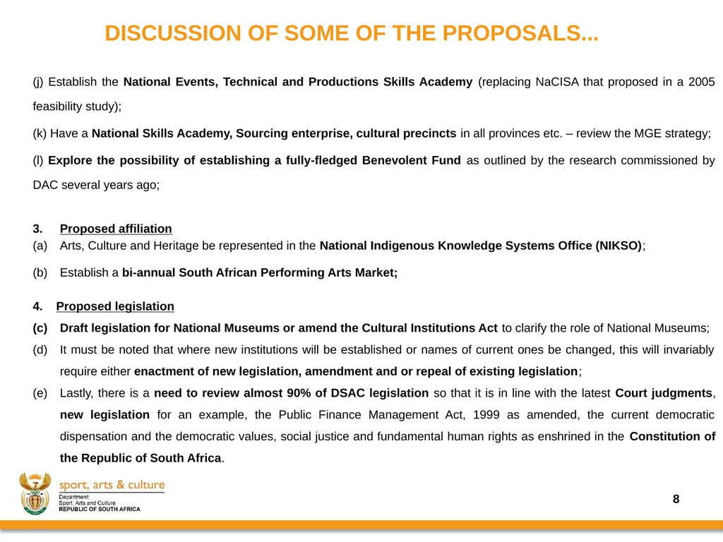 Progress on the Implementation of the revised - slide 8 of 36