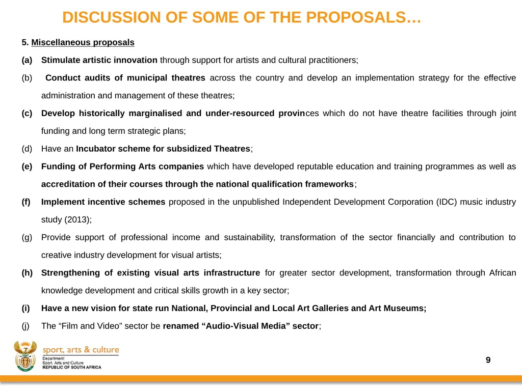 Progress on the Implementation of the revised - slide 9 of 36