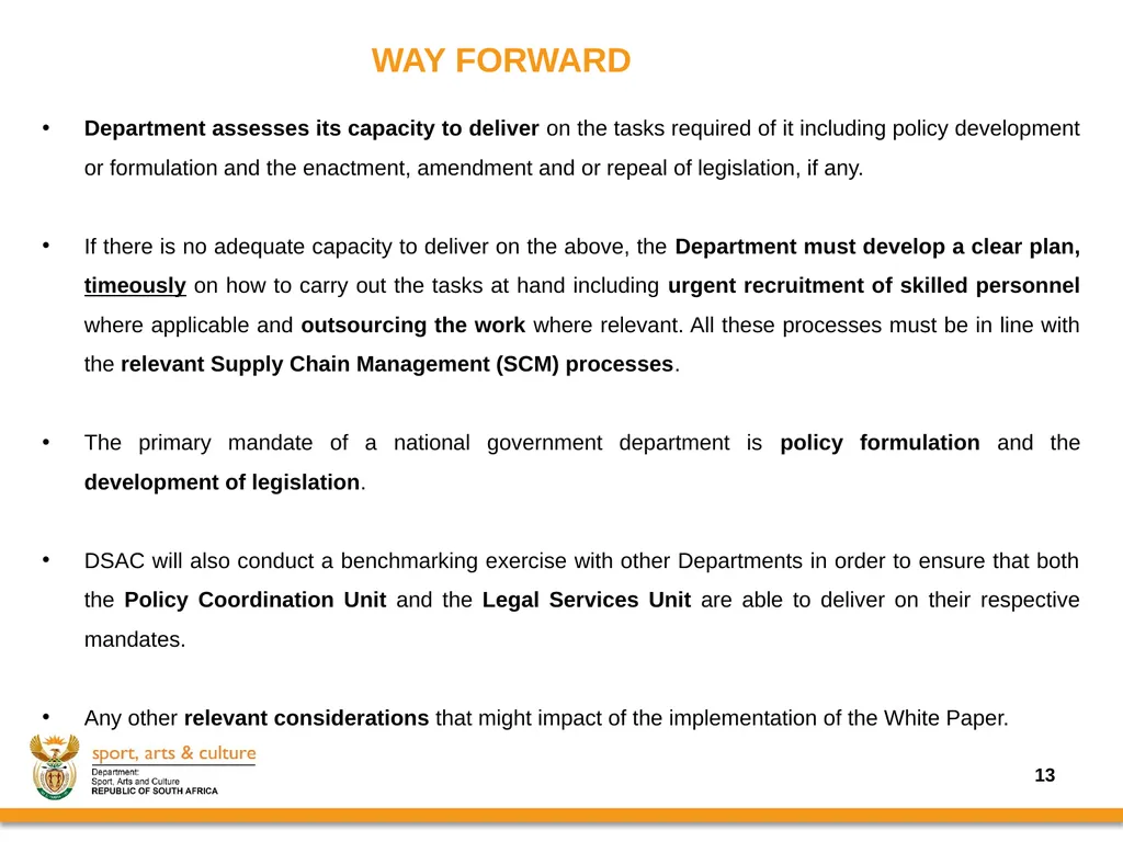 Progress on the Implementation of the revised - slide 13 of 36