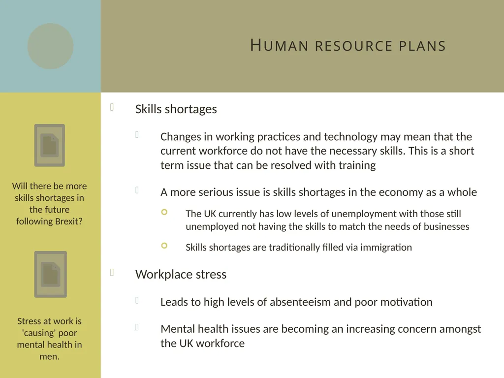 Learning aim C: Managing human resources C2 Human - slide 19 of 25