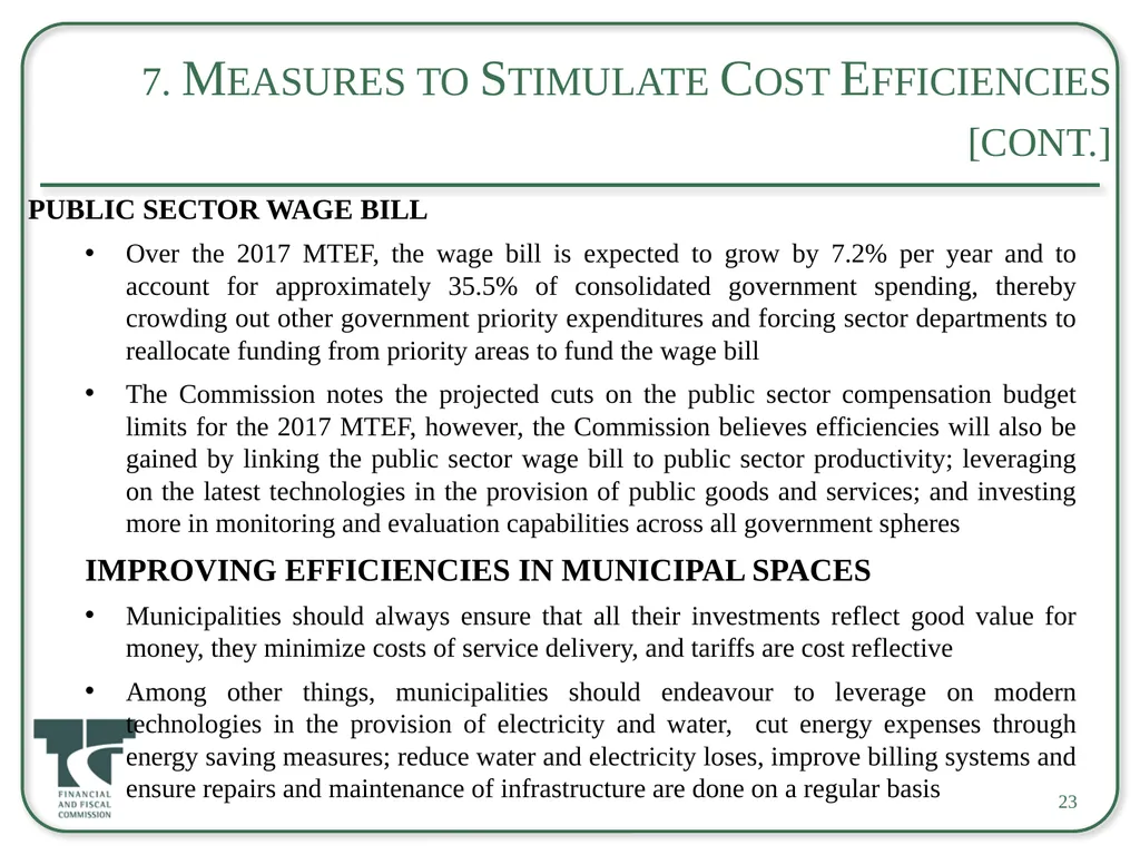 Briefing on the 2017 Appropriation Bill For an - slide 23 of 25