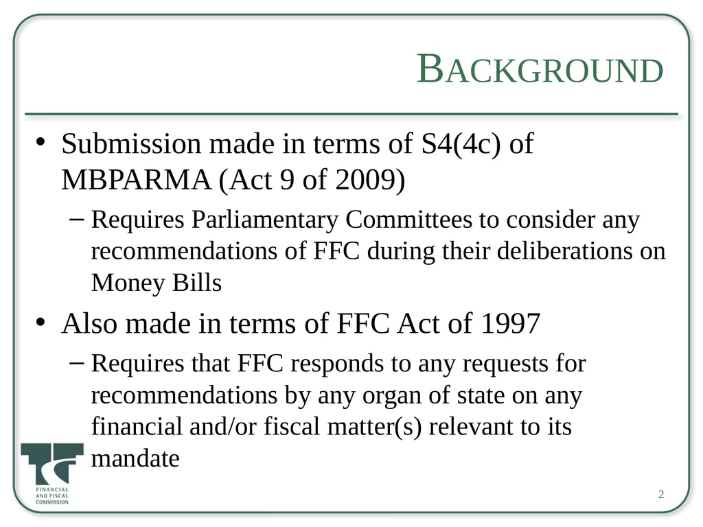 Briefing on the 2017 Appropriation Bill For an - slide 2 of 25