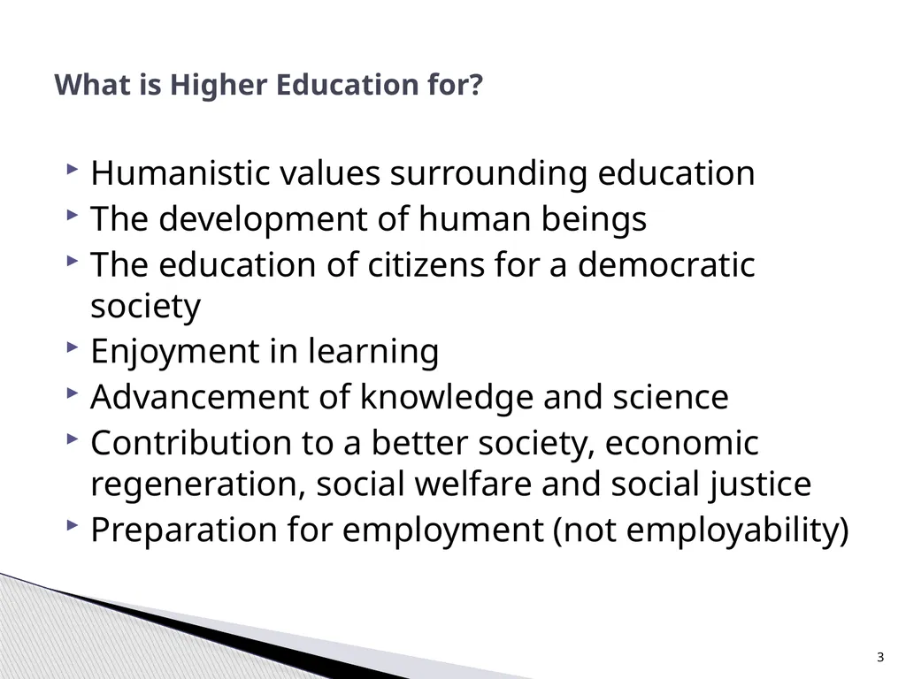 The Green Paper, TEF and Implications for - slide 3 of 10