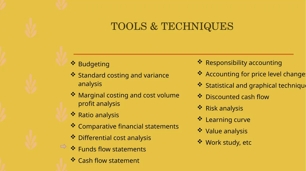 MANAGEMENT ACCOUNTING -An Introduction - slide 18 of 19