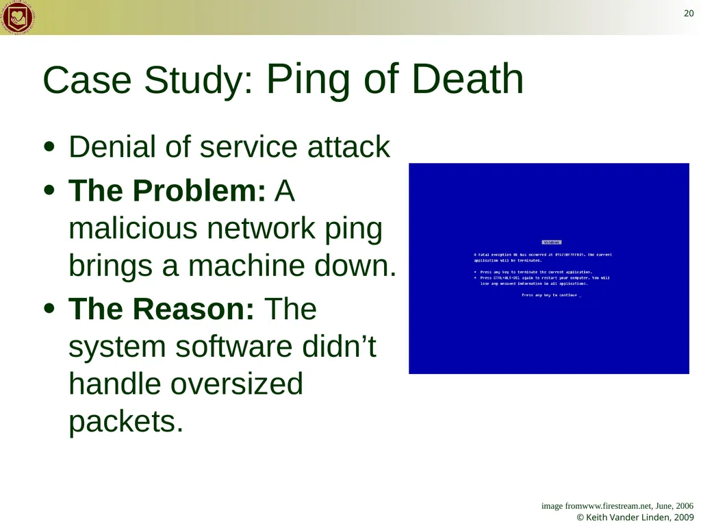 CS 262 Software Engineering Keith Vander Linden - slide 20 of 24