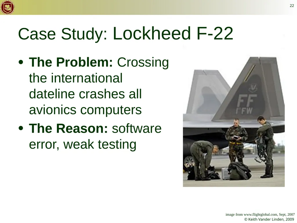 CS 262 Software Engineering Keith Vander Linden - slide 22 of 24