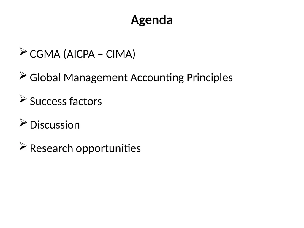 Global Management Accounting Principles overview - slide 2 of 19