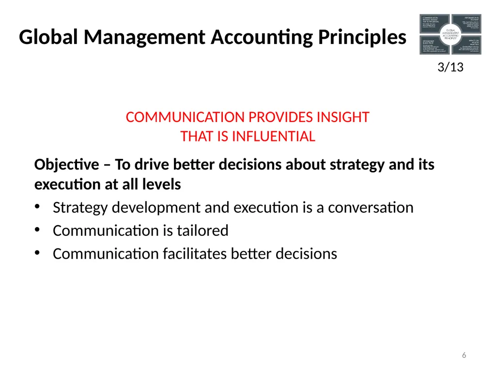 Global Management Accounting Principles overview - slide 6 of 19