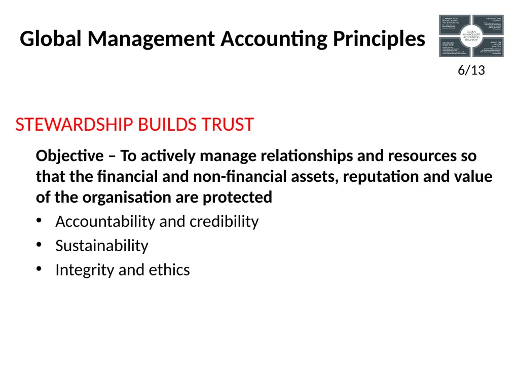 Global Management Accounting Principles overview - slide 9 of 19