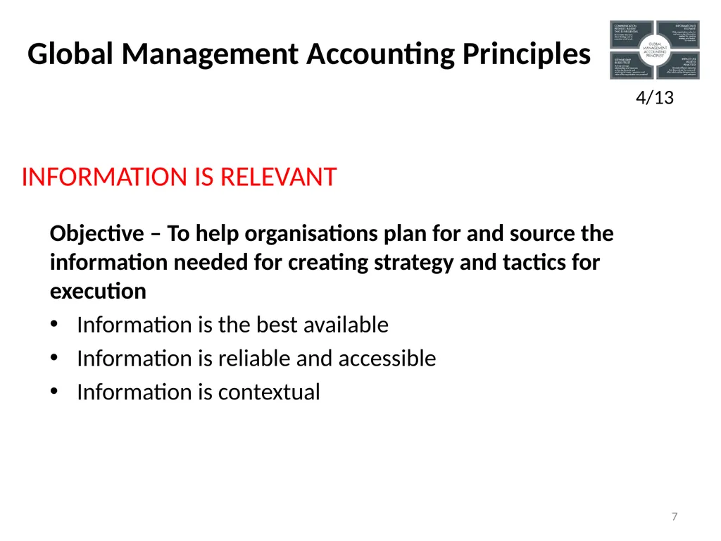 Global Management Accounting Principles overview - slide 7 of 19