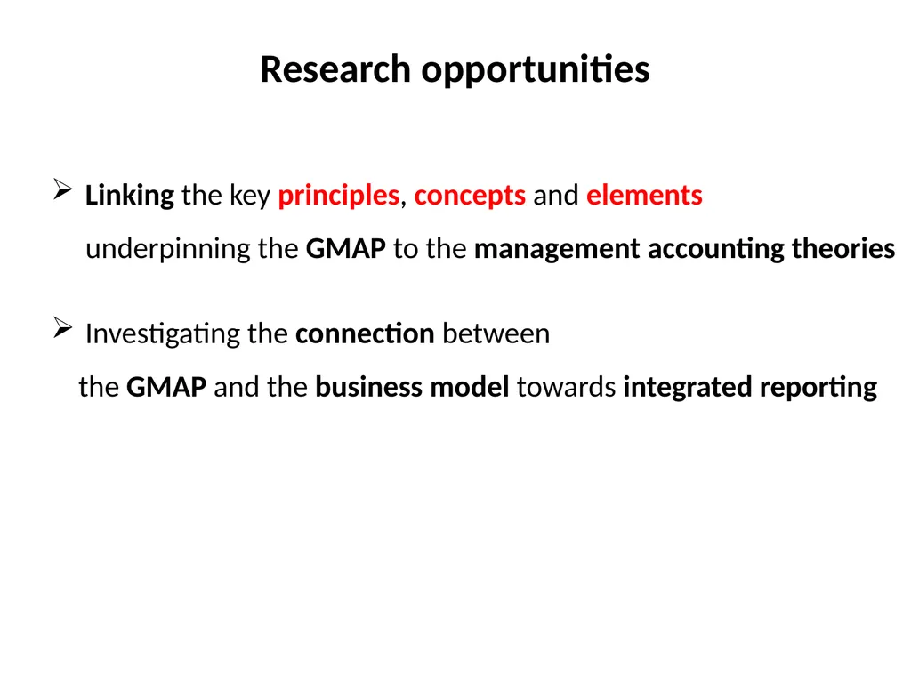 Global Management Accounting Principles overview - slide 19 of 19
