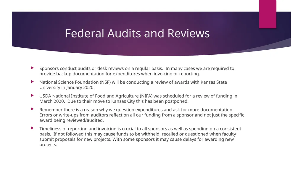 Sponsored Programs Accounting Basics for Beginners - slide 8 of 10