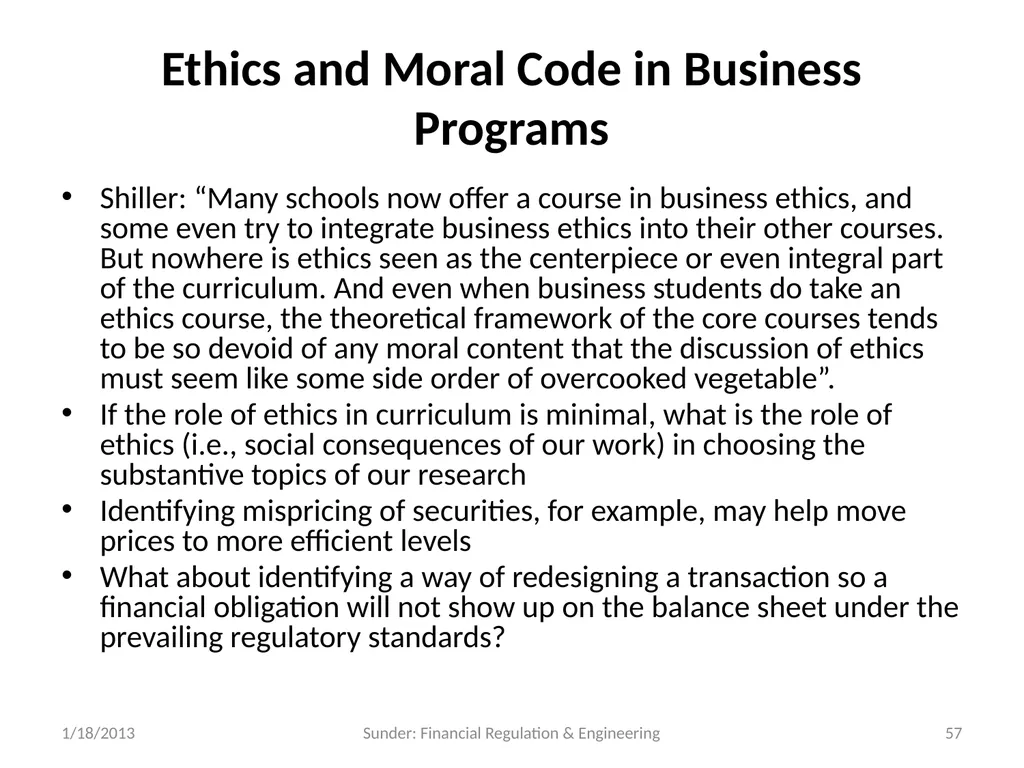 Financial Reporting and Regulation in a World of - slide 57 of 65
