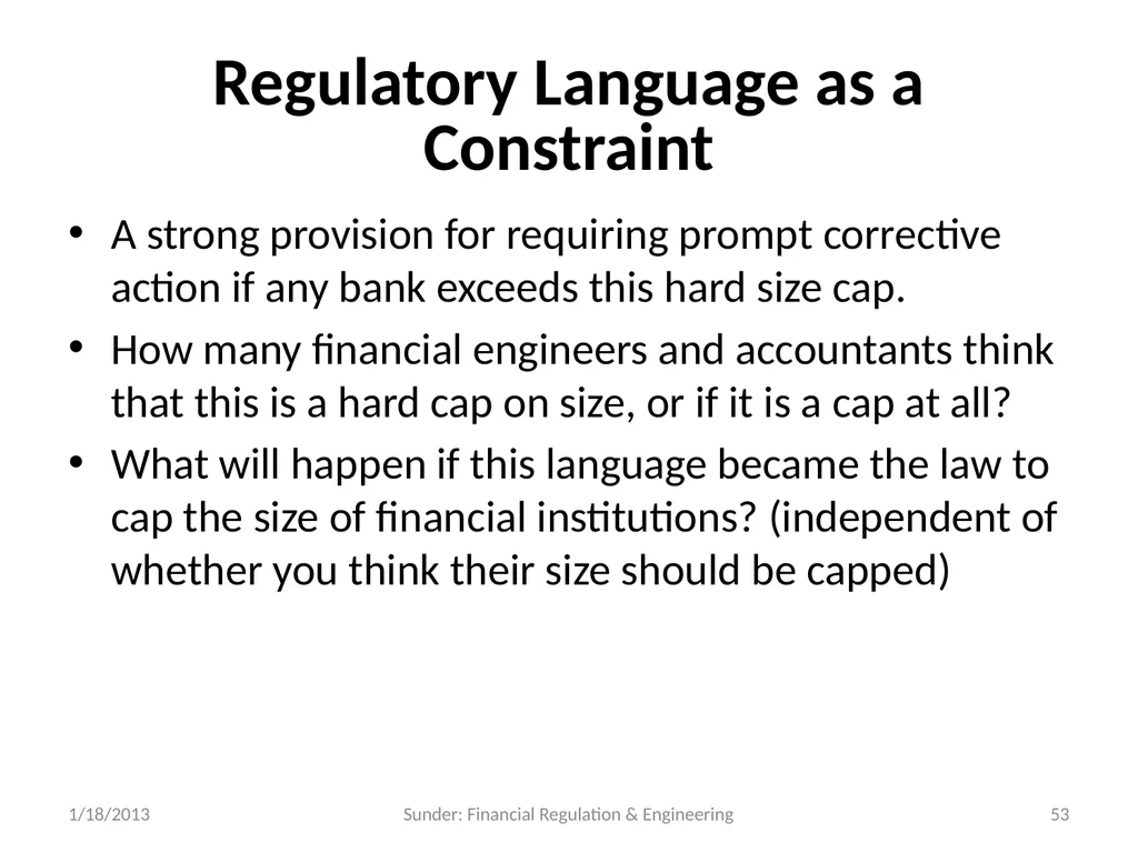 Financial Reporting and Regulation in a World of - slide 53 of 65