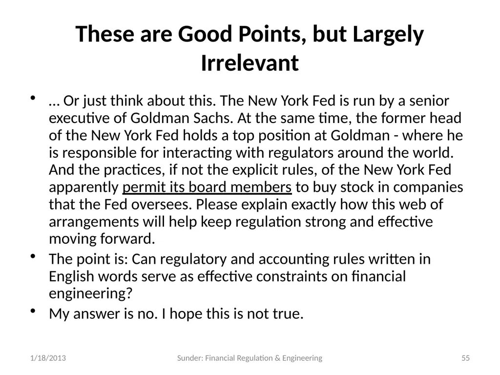 Financial Reporting and Regulation in a World of - slide 55 of 65