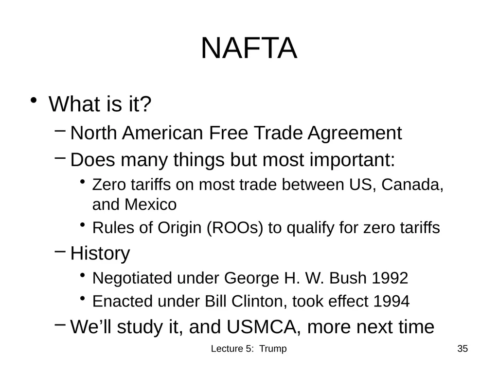 Class 5 Trade Policies under Trump PubPol 201 - slide 35 of 43