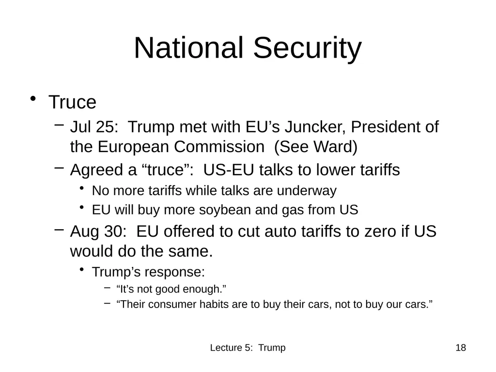 Class 5 Trade Policies under Trump PubPol 201 - slide 18 of 43