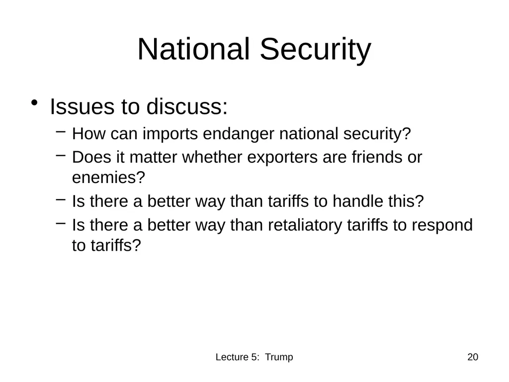 Class 5 Trade Policies under Trump PubPol 201 - slide 20 of 43