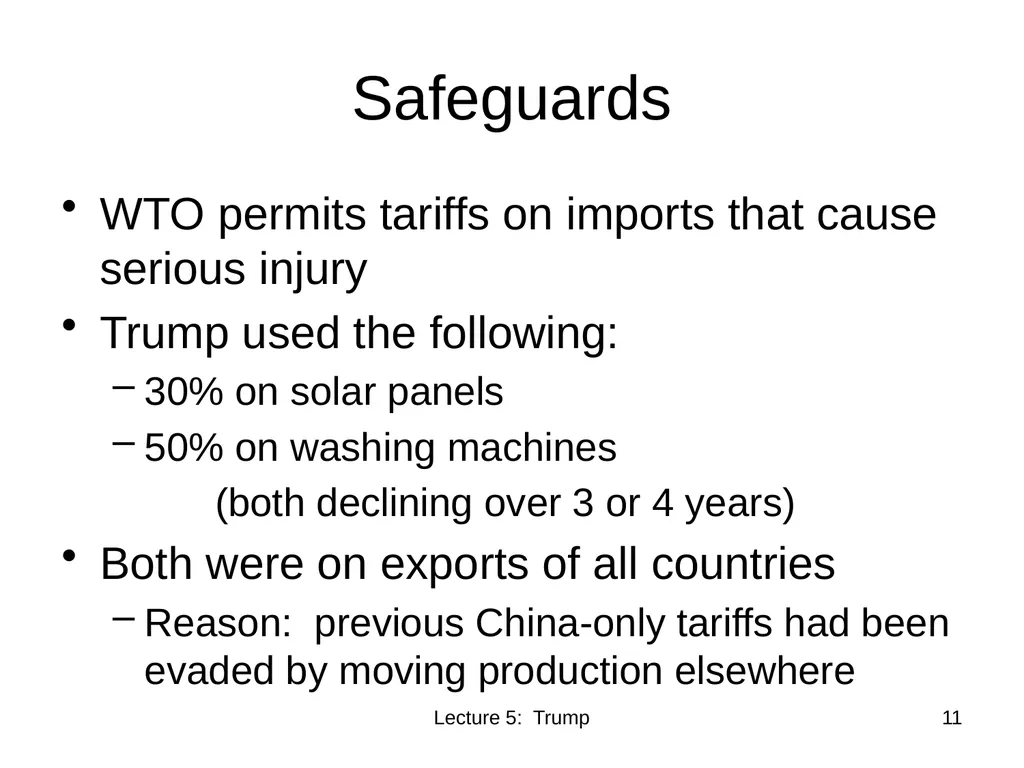 Class 5 Trade Policies under Trump PubPol 201 - slide 11 of 43