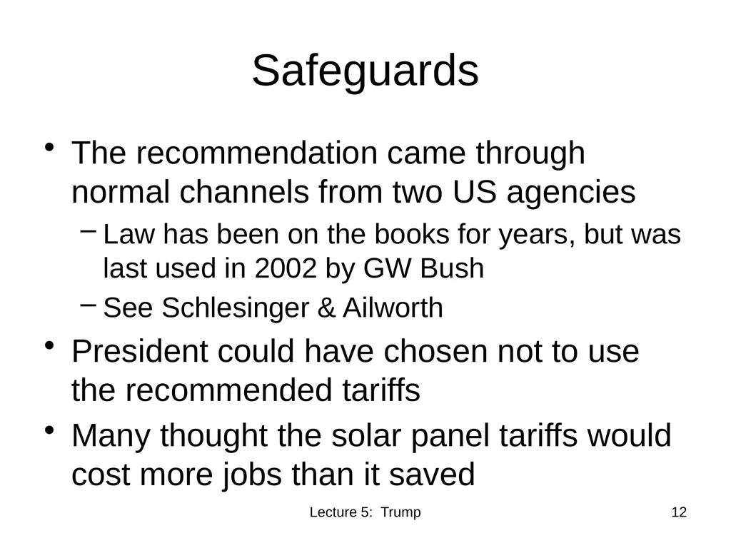 Class 5 Trade Policies under Trump PubPol 201 - slide 12 of 43