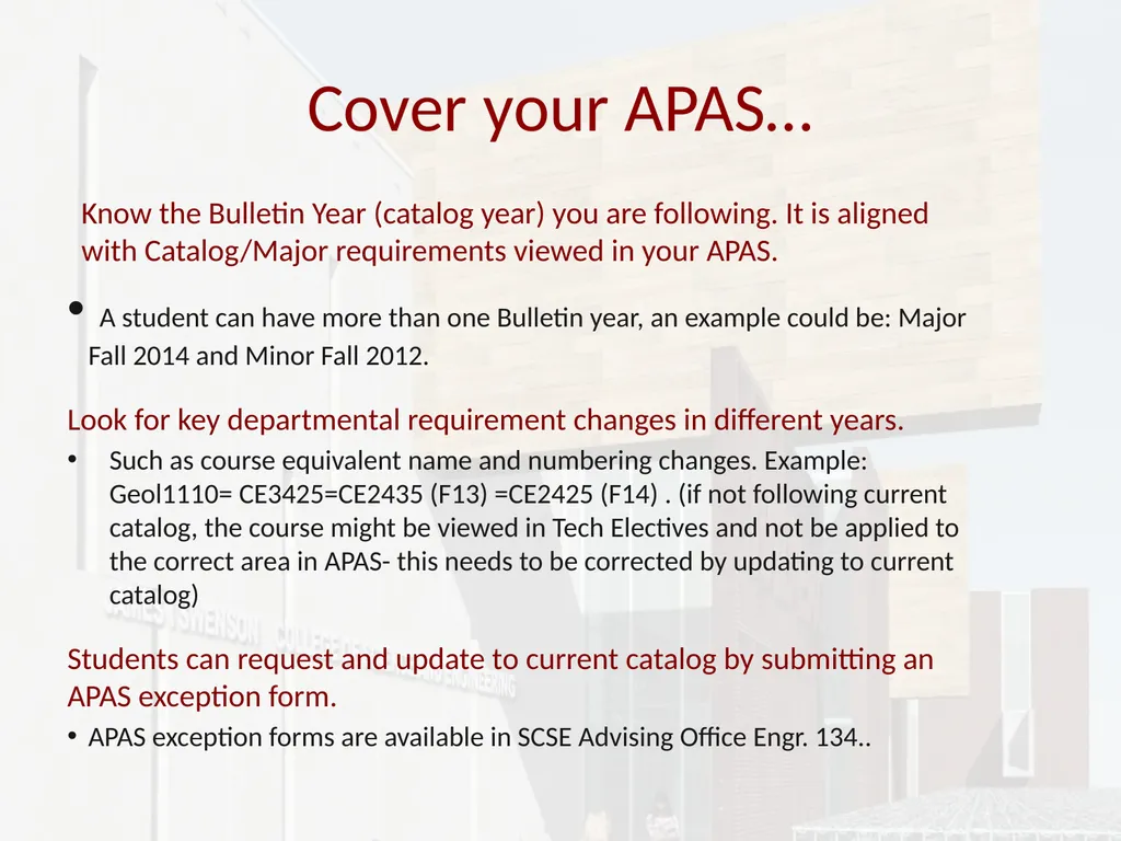 Civil Engineering UMD Pre-Advising March 2017 BSCE - slide 18 of 26