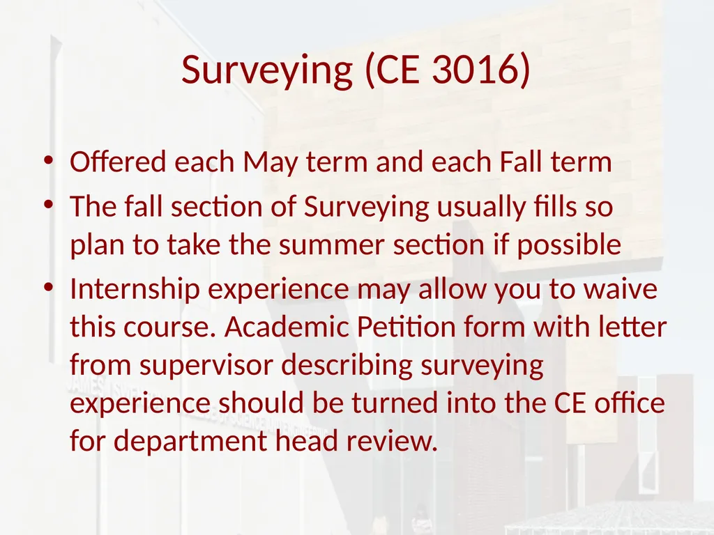 Civil Engineering UMD Pre-Advising March 2017 BSCE - slide 10 of 26