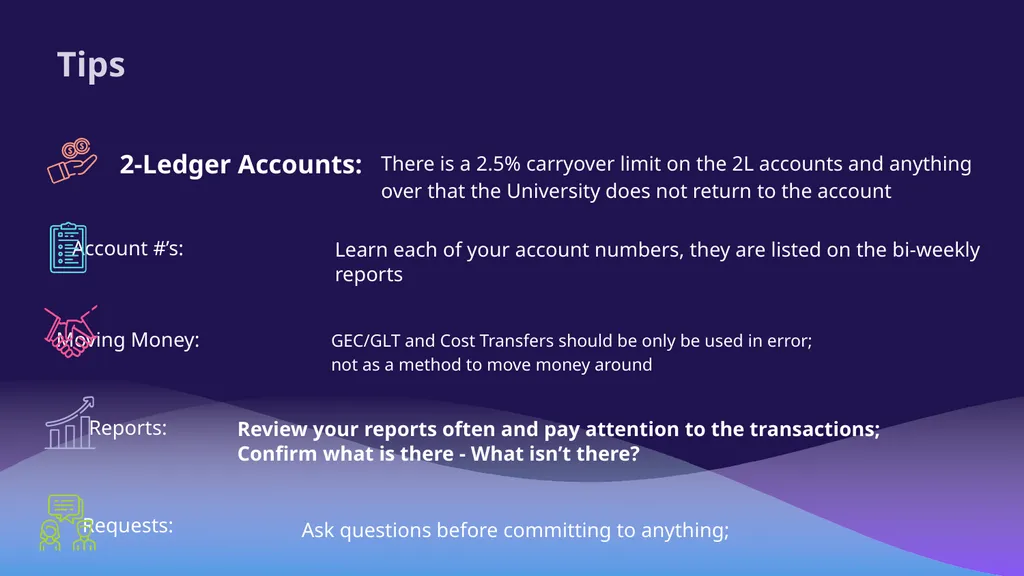 NAVIGATING YOUR NEAG FINANCIAL ACCOUNTS Reviewing - slide 11 of 30