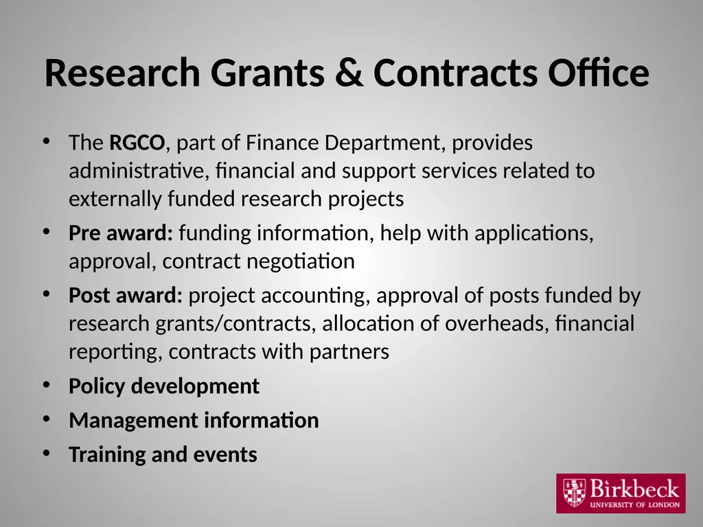 Introduction to Research Grants and Contracts - slide 3 of 14
