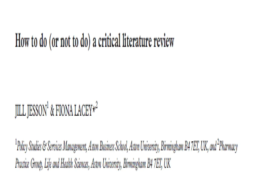 Doing Literature Review: Tips and Tricks Khaled - slide 17 of 66