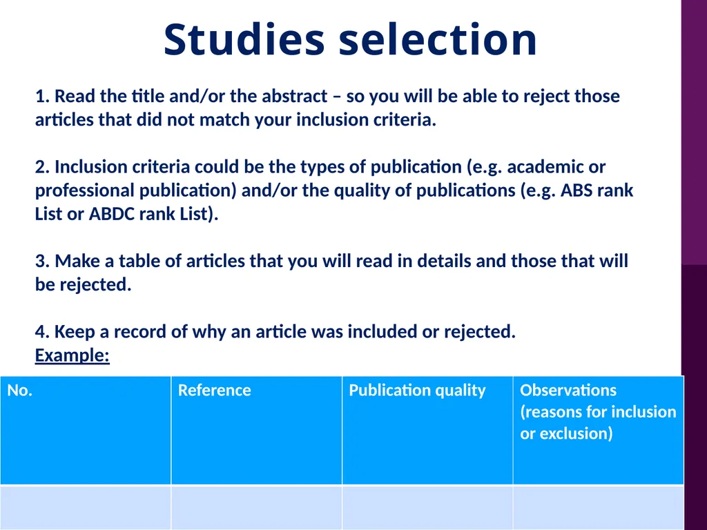 Doing Literature Review: Tips and Tricks Khaled - slide 58 of 66