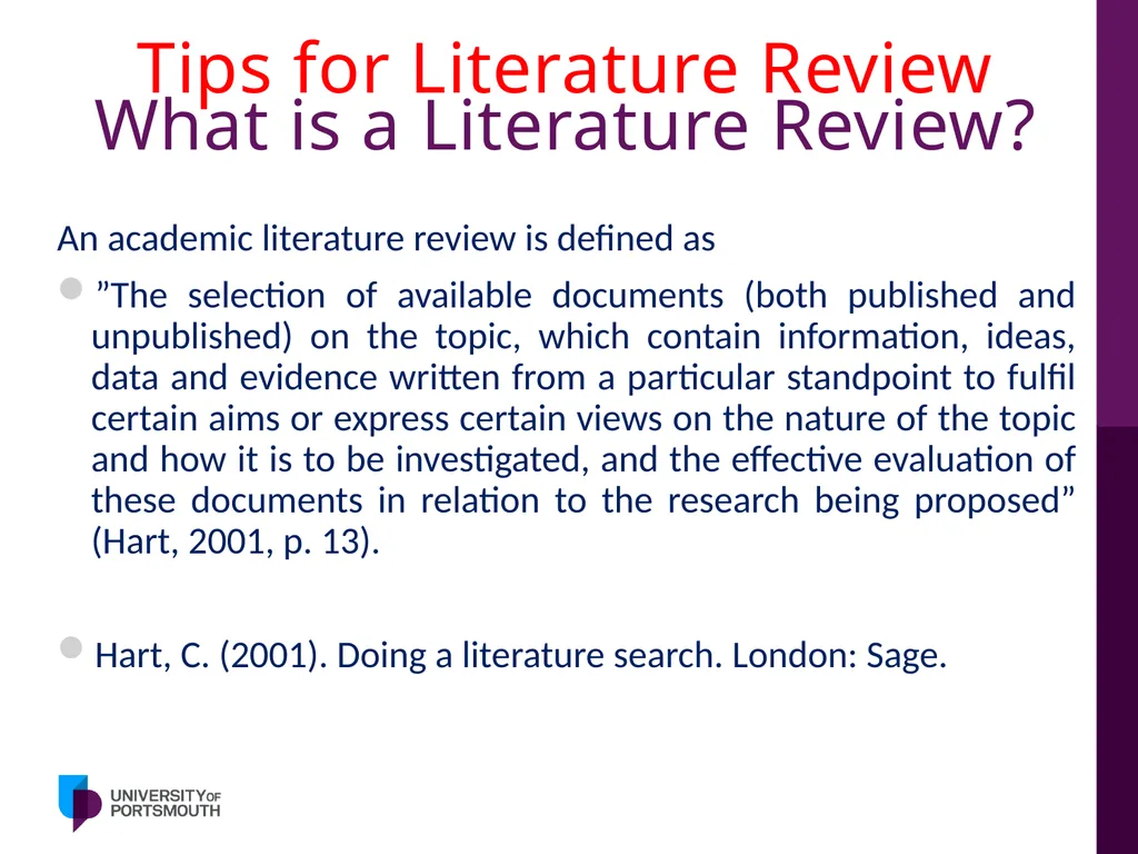 Doing Literature Review: Tips and Tricks Khaled - slide 13 of 66
