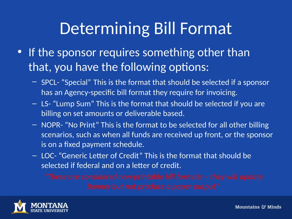 GRANT BILLING Background Grant Billing is a tool - slide 7 of 18