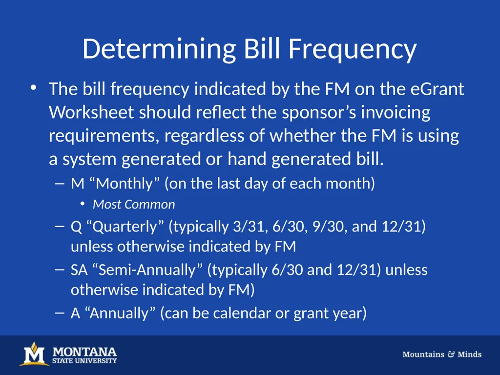 GRANT BILLING Background Grant Billing is a tool - slide 8 of 18