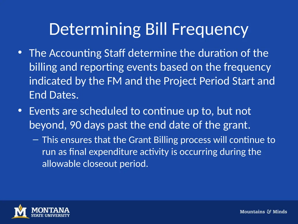 GRANT BILLING Background Grant Billing is a tool - slide 9 of 18