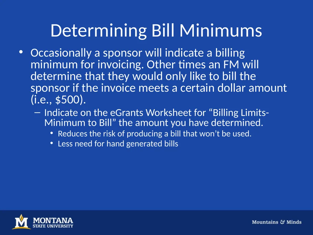 GRANT BILLING Background Grant Billing is a tool - slide 12 of 18