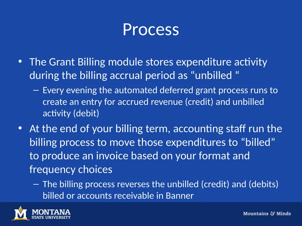 GRANT BILLING Background Grant Billing is a tool - slide 3 of 18