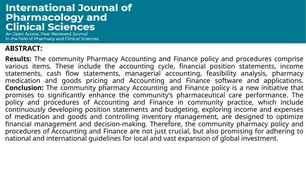Community Pharmacy Policy and Procedures: - slide 3 of 5