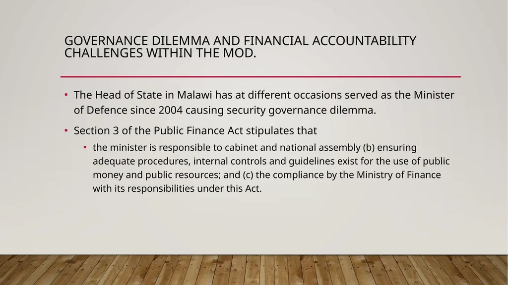 Executive Supremacy and the Armed Forces: A Case - slide 6 of 11