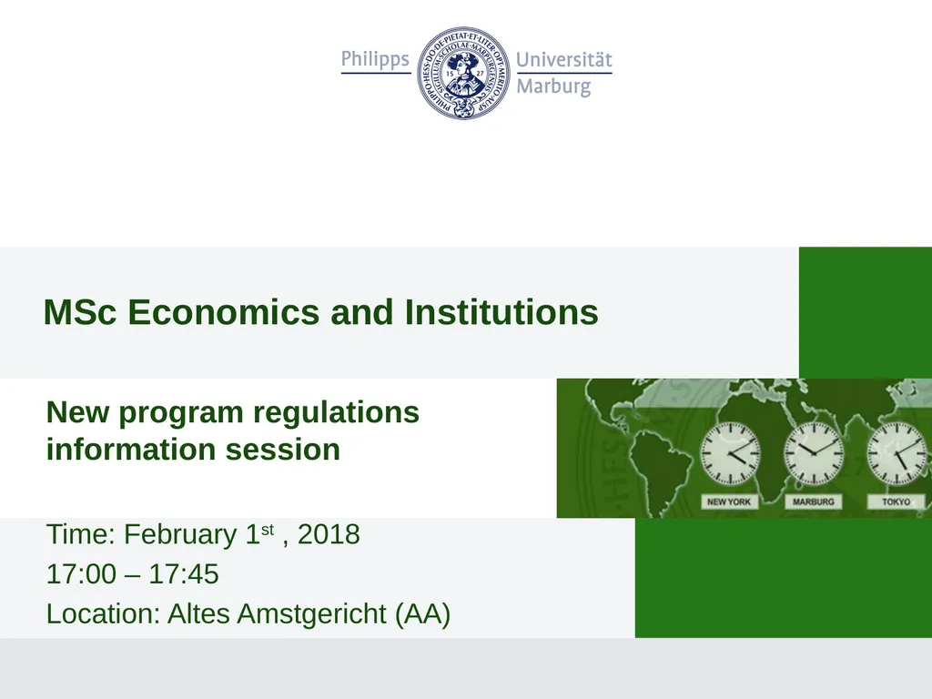 MSc Economics and Institutions New program - slide 1 of 9